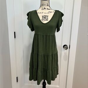 Max Studio Olive Textured Dress